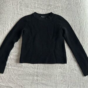 Club Monaco Black Merino Wool Knit Sweater